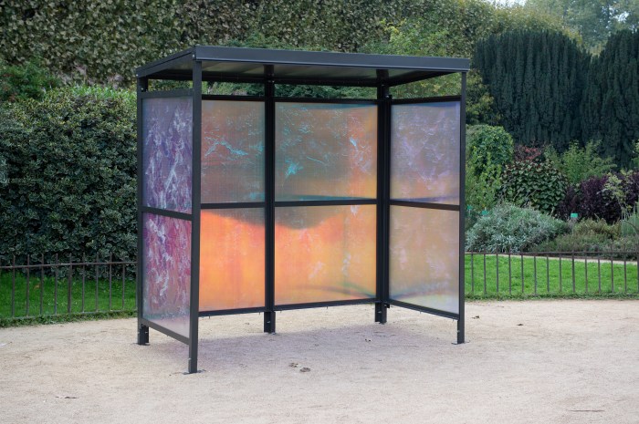 Texture Map (Normal) (H06), 2015 Silicone polymer on lenticular lens, optical PET film, Plexiglas, Steel wall mount Dimensions variable, Panel - 116 x 86.5 unique Marc Domage